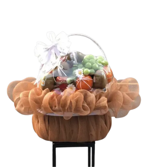 Giỏ trái cây lưới nâu