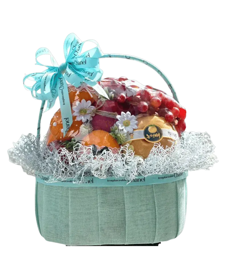 Giỏ trái cây lưới xanh ngọc