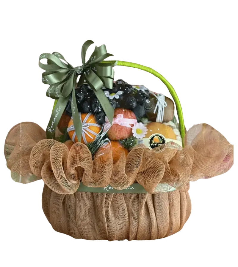 Giỏ trái cây lưới nâu 2