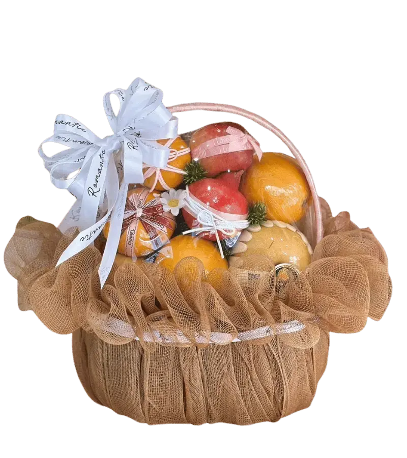 Giỏ trái cây lưới nâu 3
