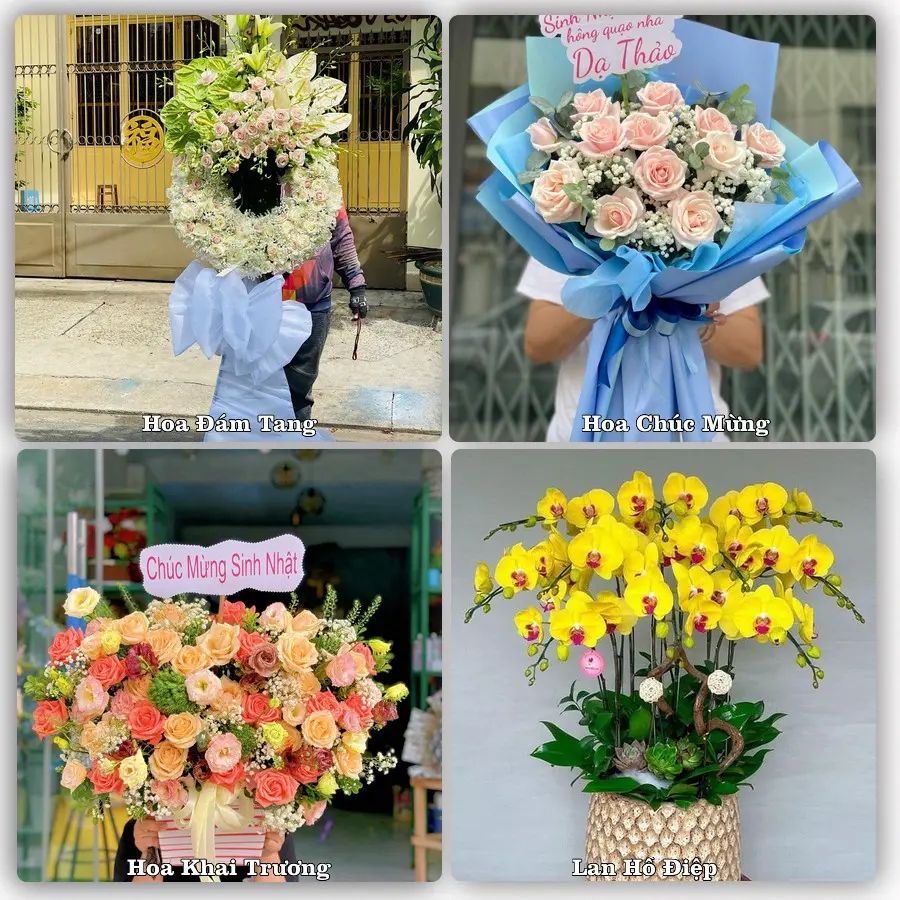 Mẫu hoa tươi dành cho khách đặt hoa tại Bằng Lũng, Chợ Đồn