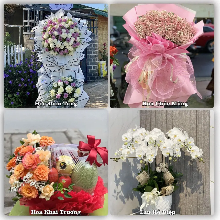 Mẫu hoa tươi dành cho khách đặt hoa tại Hòn Đất