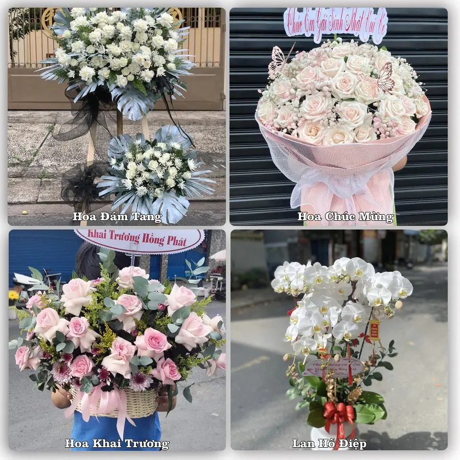 Mẫu hoa tươi dành cho khách đặt hoa tại Mỹ An, Tháp Mười
