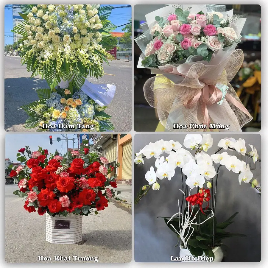 Mẫu hoa tươi dành cho khách đặt hoa tại Mỹ Long, Cầu Ngang