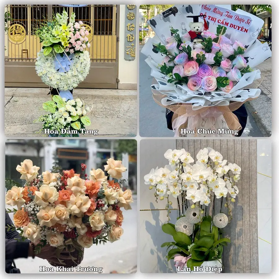 Mẫu hoa tươi dành cho khách đặt hoa tại Thạnh Phú