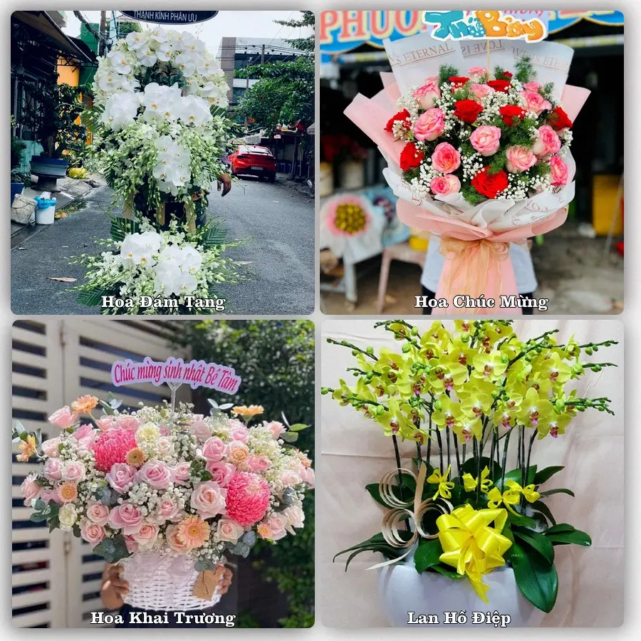 Mẫu hoa tươi dành cho khách đặt hoa tại Bình Đại