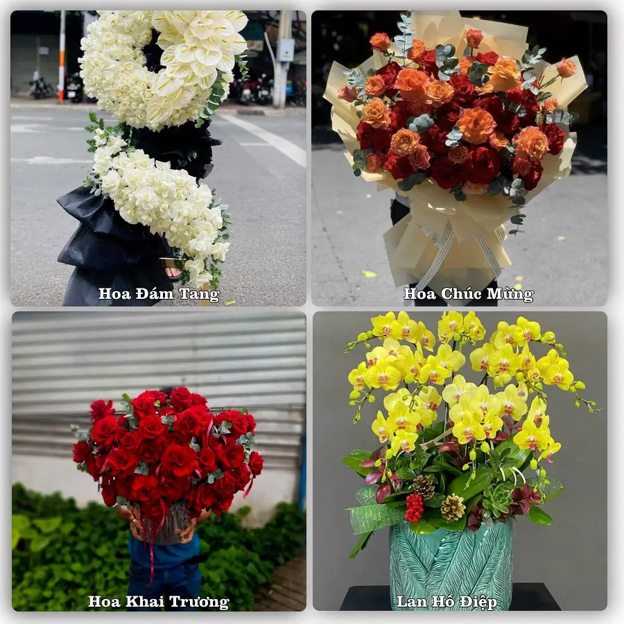 Mẫu hoa tươi dành cho khách đặt hoa tại Vĩnh Bình, Châu Thành