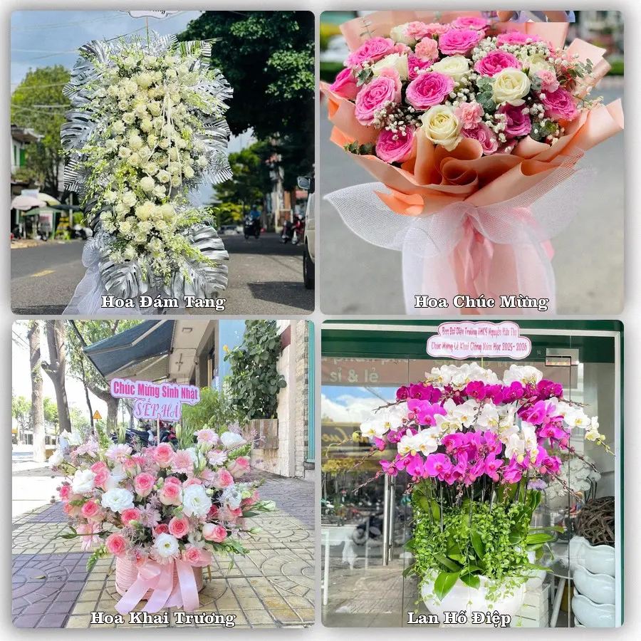 Mẫu hoa tươi dành cho khách đặt hoa tại An Châu, Châu Thành