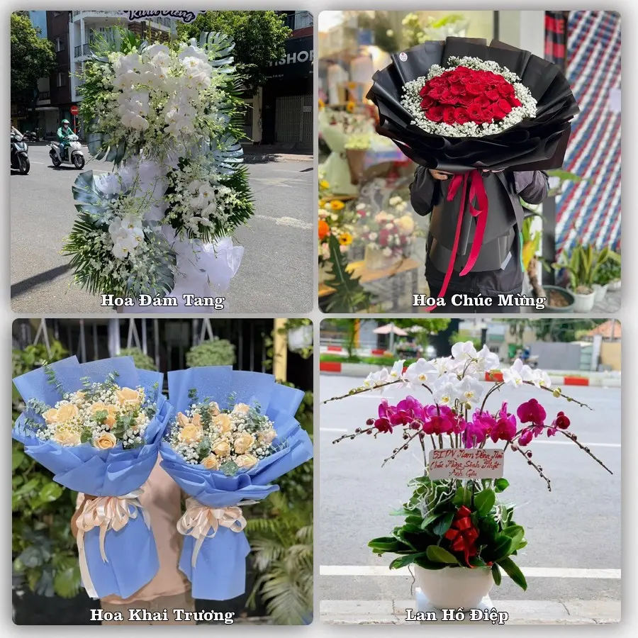 Mẫu hoa tươi dành cho khách đặt hoa tại Đức Hòa