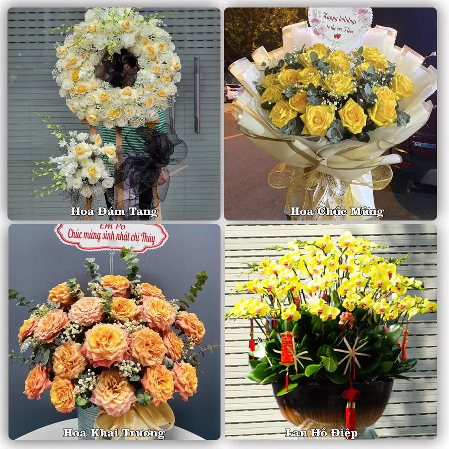 Mẫu hoa tươi dành cho khách đặt hoa tại Thạnh Hóa