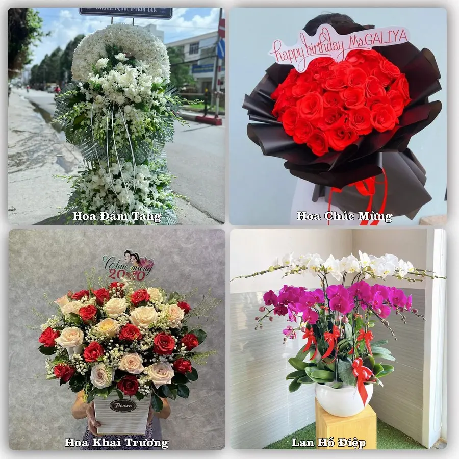 Mẫu hoa tươi dành cho khách đặt hoa tại Tân Hòa, Gò Công Đông