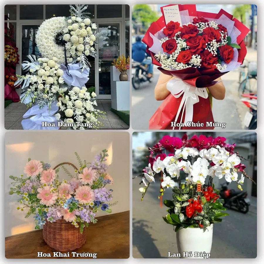 Dịch vụ đặt hoa online giao tận nơi tại Vĩnh Bình, Gò Công Tây