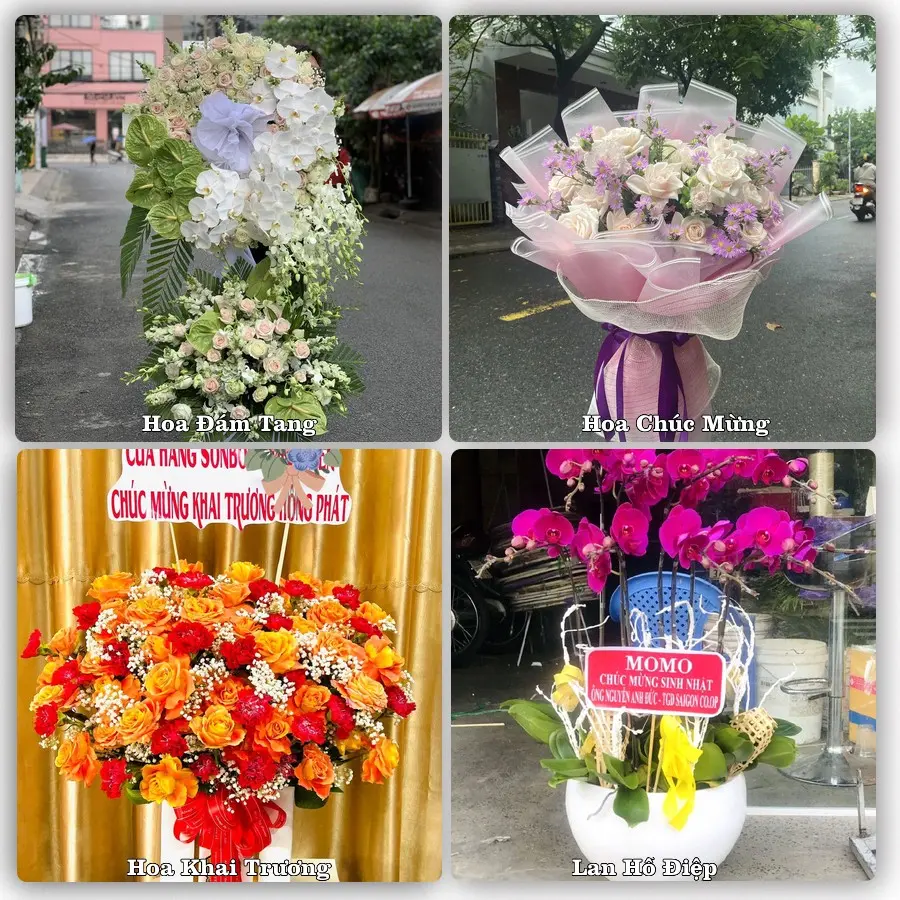 Mẫu hoa tươi dành cho khách đặt hoa tại Trảng Bom