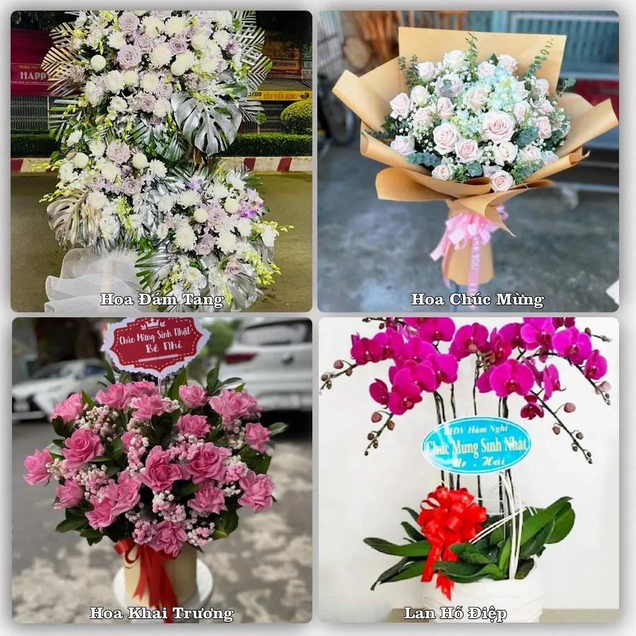 Mẫu hoa tươi dành cho khách đặt hoa tại Định Quán