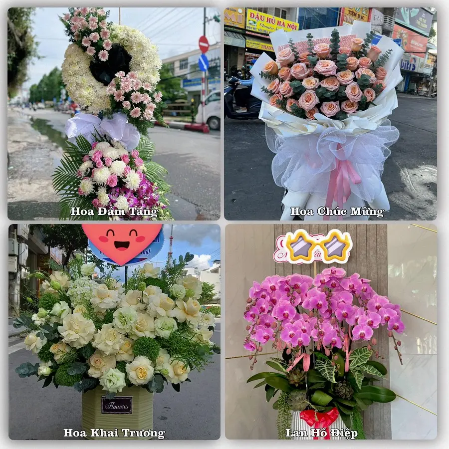 Mẫu hoa tươi dành cho khách đặt hoa tại Phước Vĩnh, Phú Giáo
