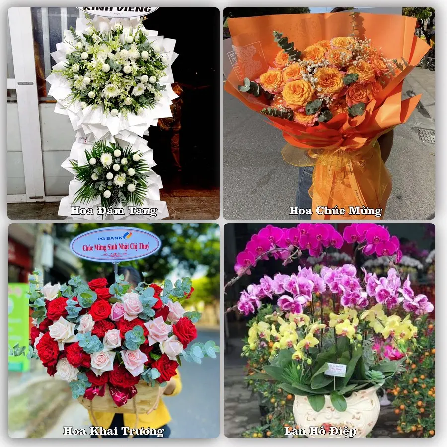Mẫu hoa tươi dành cho khách đặt hoa tại Tân Hiệp, Châu Thành