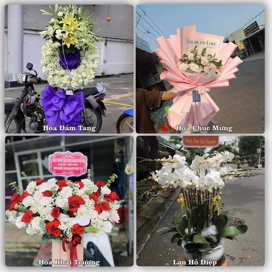 Mẫu hoa tươi dành cho khách đặt hoa tại Mỹ Phước, Tân Phước