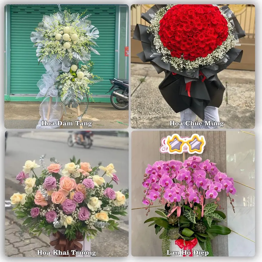 Mẫu hoa tươi dành cho khách đặt hoa tại Phước Cát, Cát Tiên