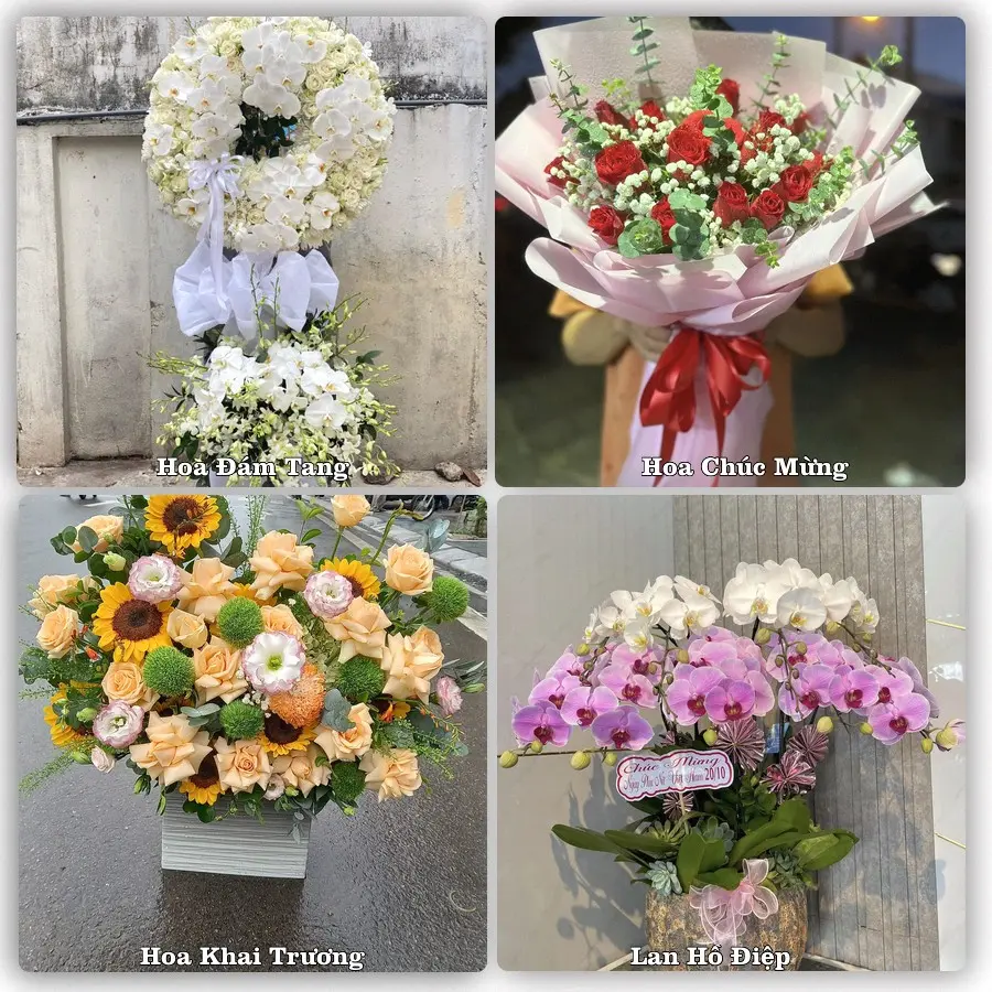 Mẫu hoa tươi dành cho khách đặt hoa tại Cát Tiên