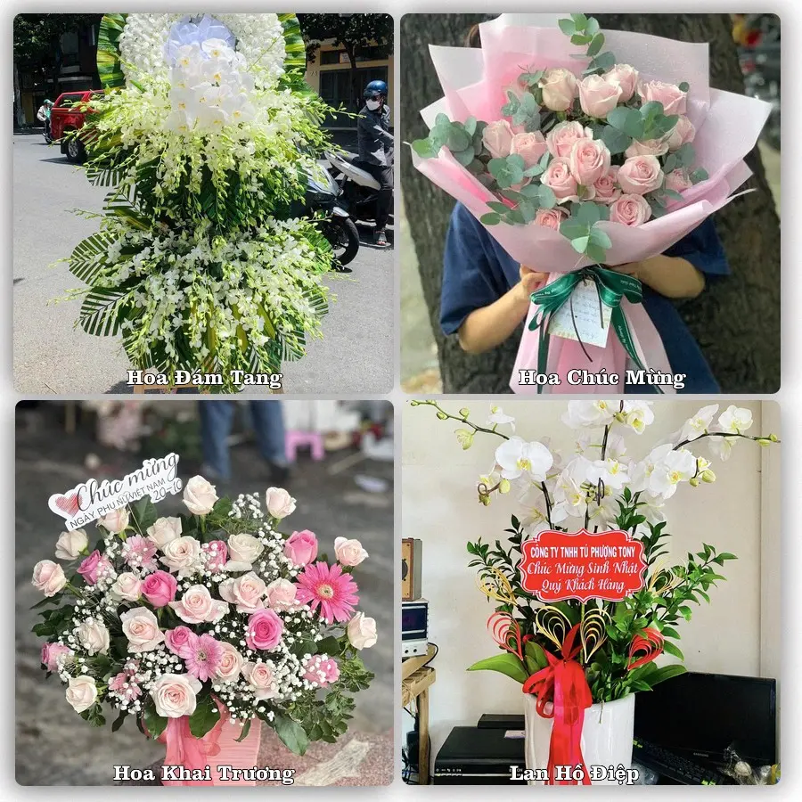 Mẫu hoa tươi dành cho khách đặt hoa tại Đạ Tẻh