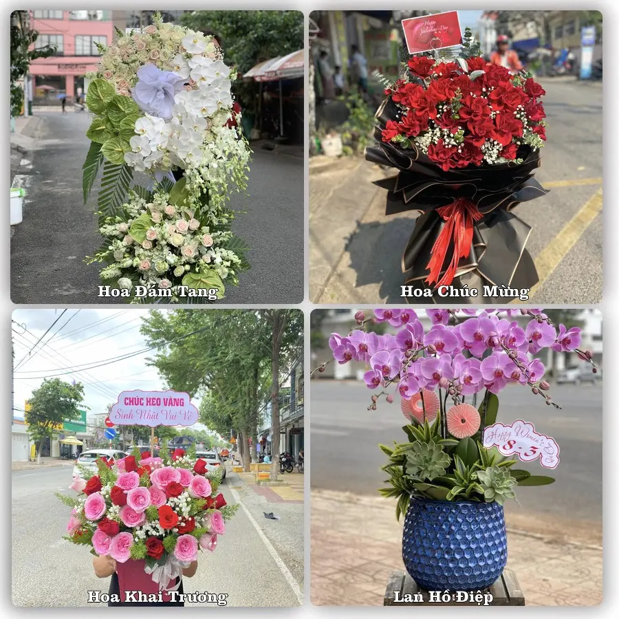 Mẫu hoa tươi dành cho khách đặt hoa tại Di Linh