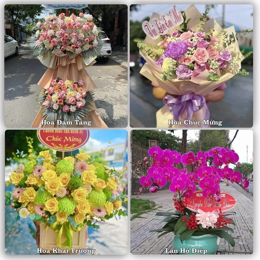 Mẫu hoa tươi dành cho khách đặt hoa tại Phước An, Krông Pắc