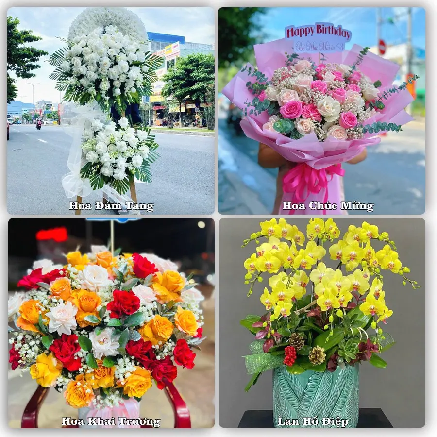 Mẫu hoa tươi dành cho khách đặt hoa tại Krông Kmar, Krông Bông