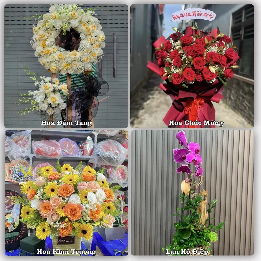 Mẫu hoa tươi dành cho khách đặt hoa tại Tân Biên