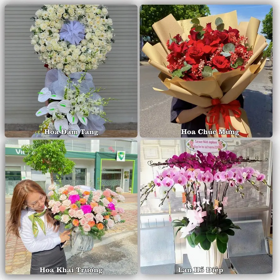 Mẫu hoa tươi dành cho khách đặt hoa tại Phú Thiện