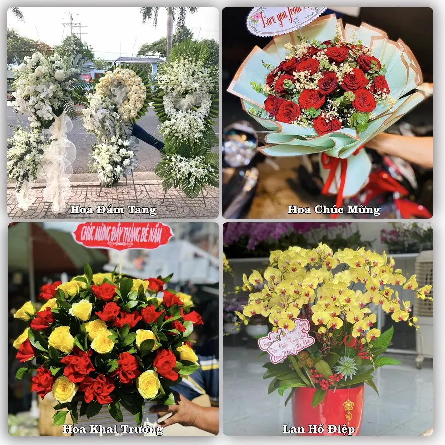 Mẫu hoa tươi dành cho khách đặt hoa tại Chư Sê