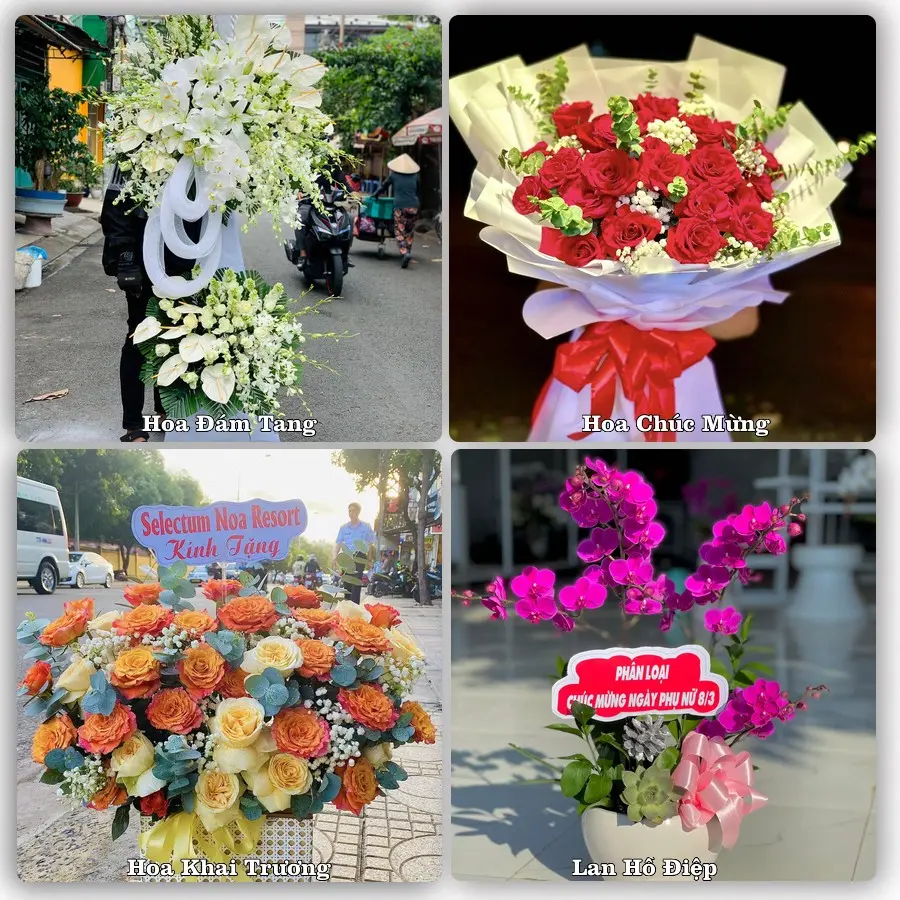 Mẫu hoa tươi dành cho khách đặt hoa tại Bắc Giang