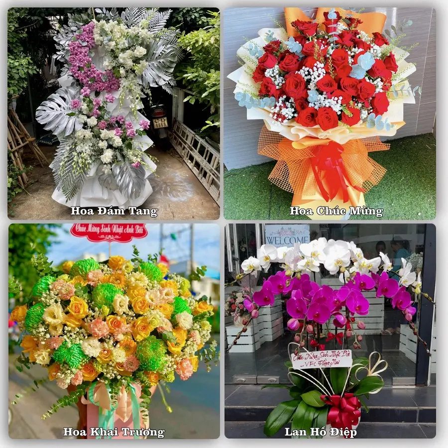 Mẫu hoa tươi dành cho khách đặt hoa tại Lai Châu