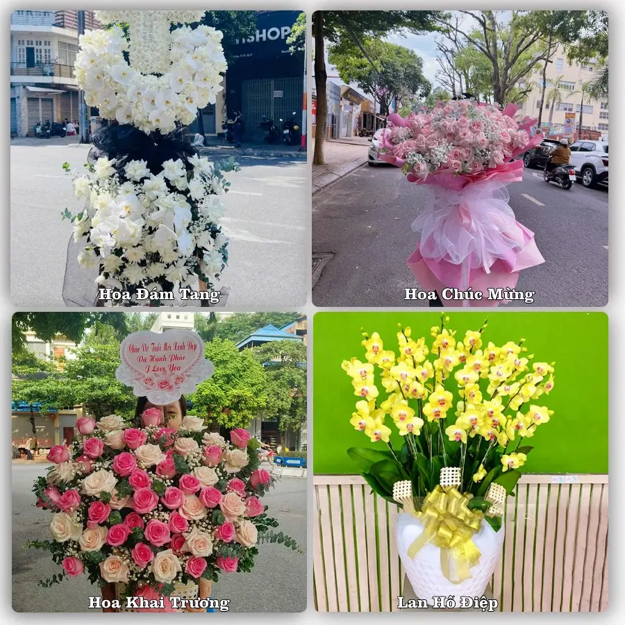 Mẫu hoa tươi dành cho khách đặt hoa tại Vĩnh Yên, Vĩnh Phúc
