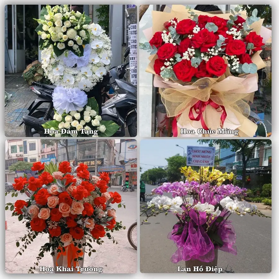 Mẫu hoa tươi dành cho khách đặt hoa tại Cái Đôi Vàm, Phú Tân