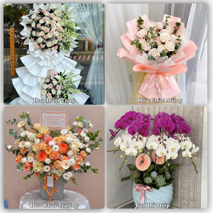 Mẫu hoa tươi dành cho khách đặt hoa tại Gò Quao