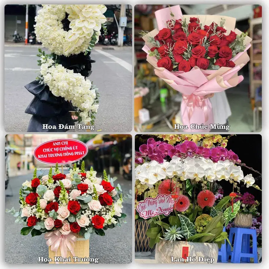 Shop hoa tươi khu vực Hòa Bình – Giao tận nơi trong 2 giờ