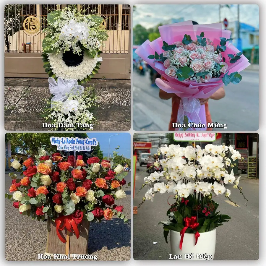 Mẫu hoa tươi dành cho khách đặt hoa tại Long Phú