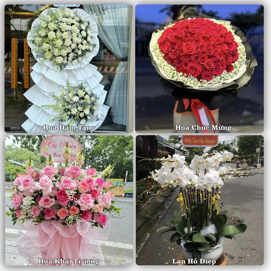Mẫu hoa tươi dành cho khách đặt hoa tại Mái Dầm, Châu Thành