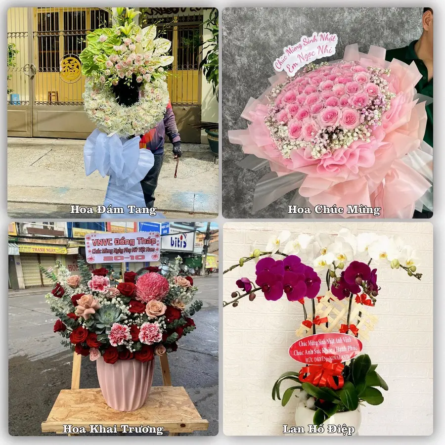 Mẫu hoa tươi dành cho khách đặt hoa tại Mỹ Xuyên