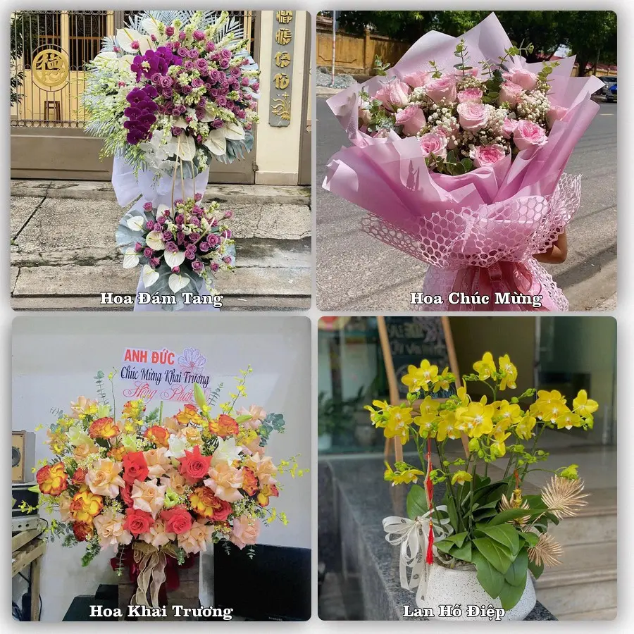 Mẫu hoa tươi dành cho khách đặt hoa tại Năm Căn