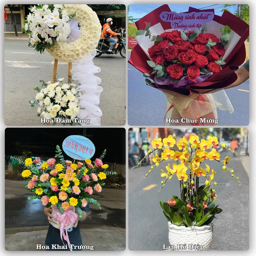 Mẫu hoa tươi dành cho khách đặt hoa tại Tân Hiệp