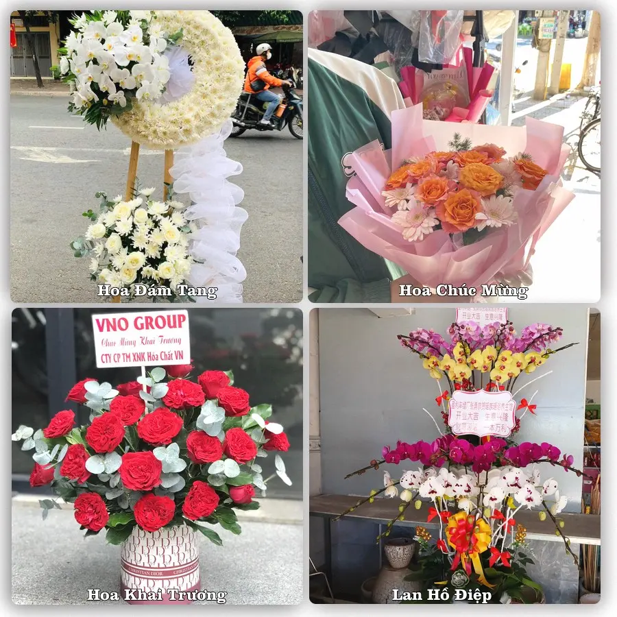 Mẫu hoa tươi dành cho khách đặt hoa tại Thới Lai