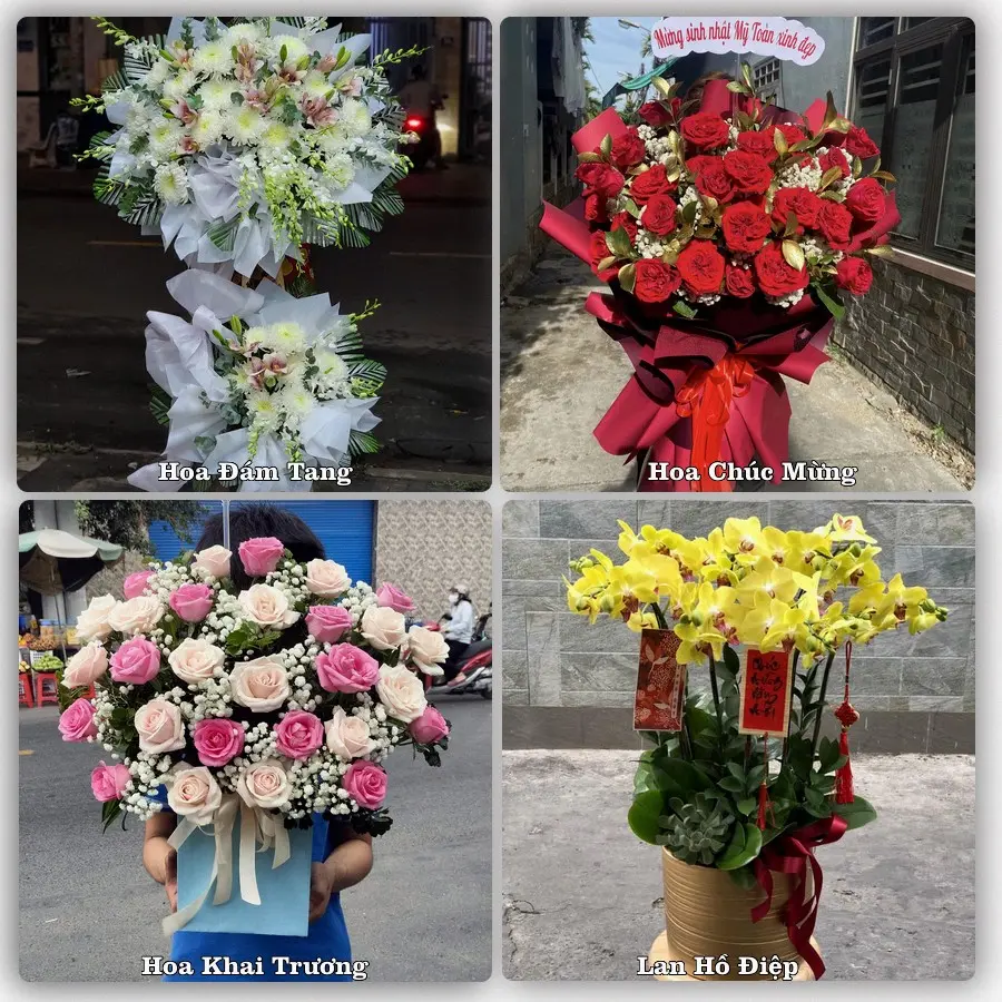 Mẫu hoa tươi dành cho khách đặt hoa tại Buôn Hồ, Đắk Lắk