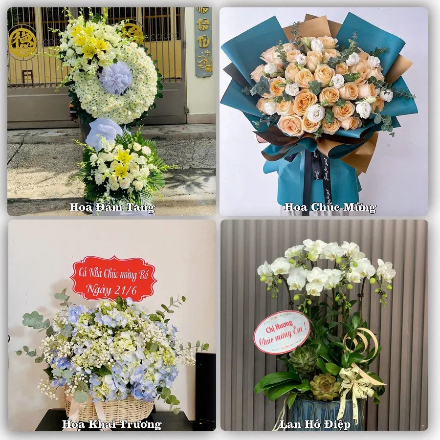 Mẫu hoa tươi dành cho khách đặt hoa tại Cai Lậy, Tiền Giang