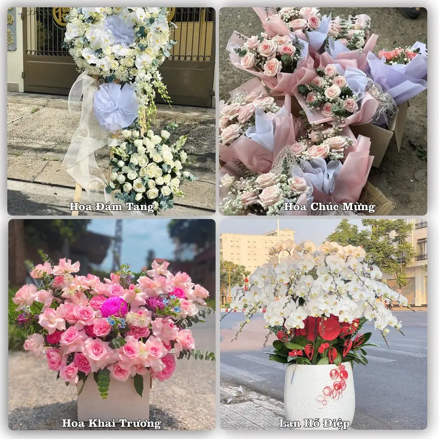 Mẫu hoa tươi dành cho khách đặt hoa tại Cửa Lò, Nghệ An