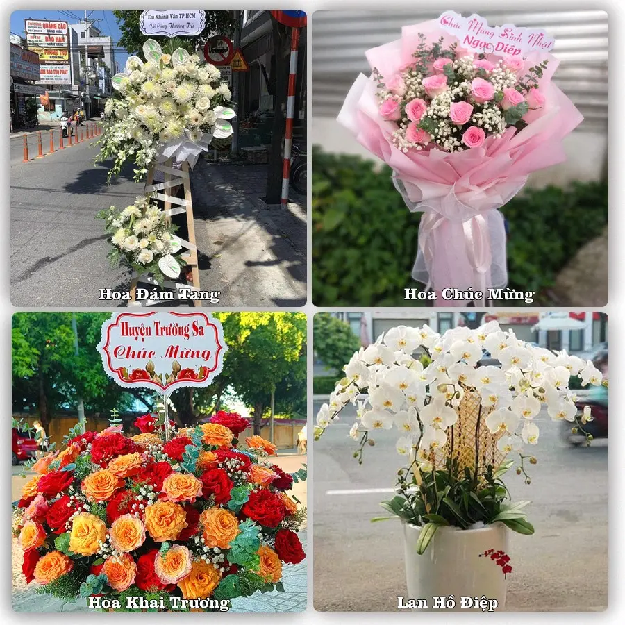 Mẫu hoa tươi dành cho khách đặt hoa tại Hồng Lĩnh, Hà Tĩnh