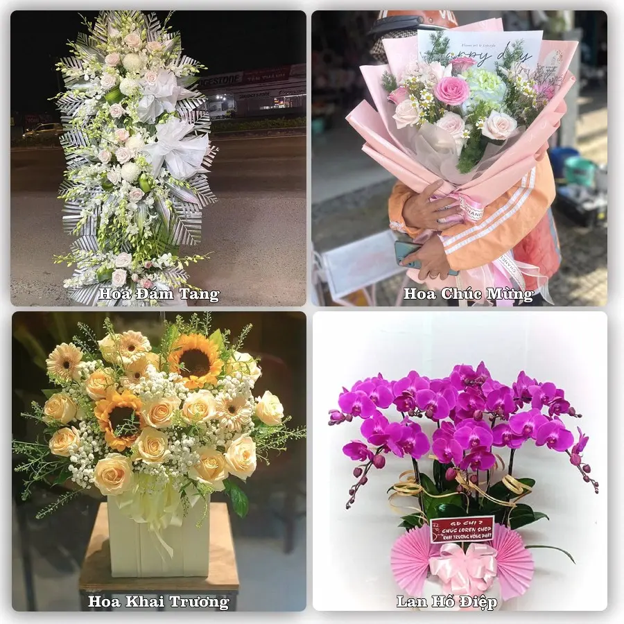 Mẫu hoa tươi dành cho khách đặt hoa tại Hương Trà, Thừa Thiên Huế
