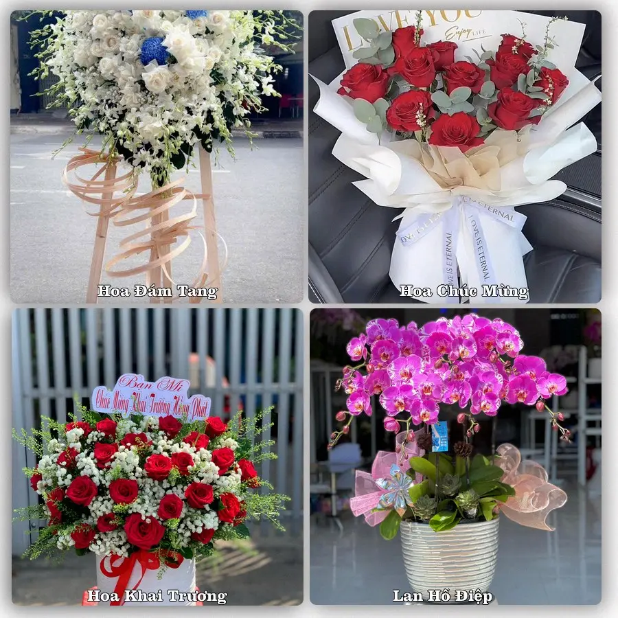 Mẫu hoa tươi dành cho khách đặt hoa tại Nghĩa Lộ, Yên Bái