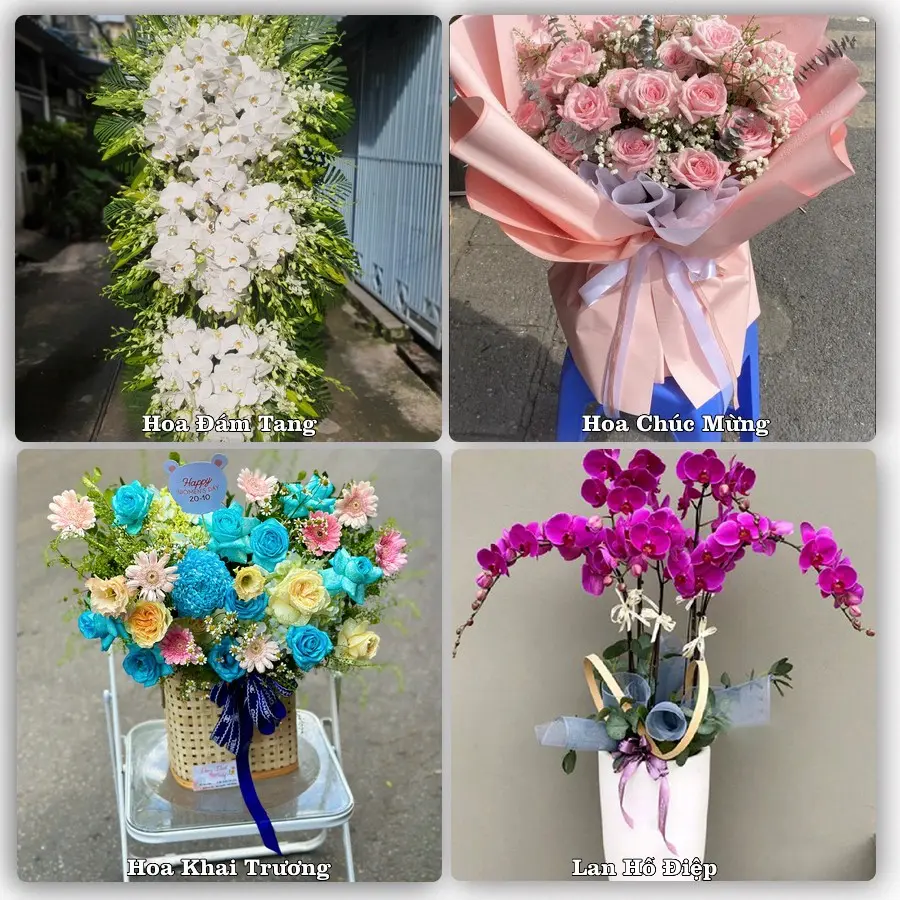 Mẫu hoa tươi dành cho khách đặt hoa tại Tân Uyên, Bình Dương