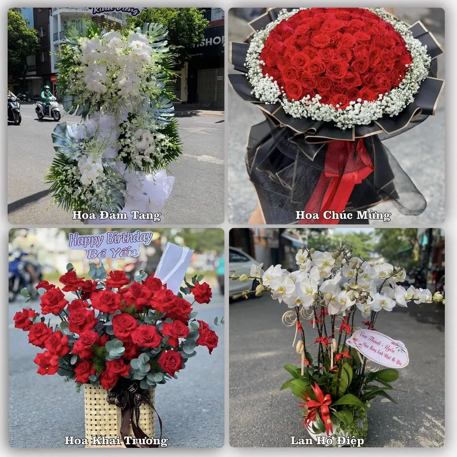 Mẫu hoa tươi dành cho khách đặt hoa tại Bố Hạ, Yên Thế